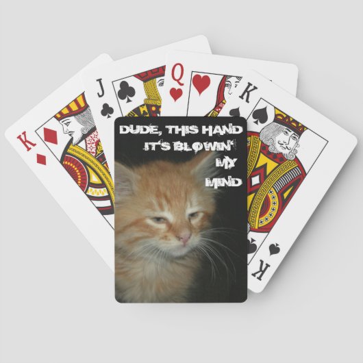 Jeu De Cartes Kitty "DUT CETTE MAIN BLOQUER MON ESPRIT" Carte de (dos)