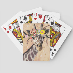 Jeu De Cartes Klimt Giraffe   Couronne De Fleurs