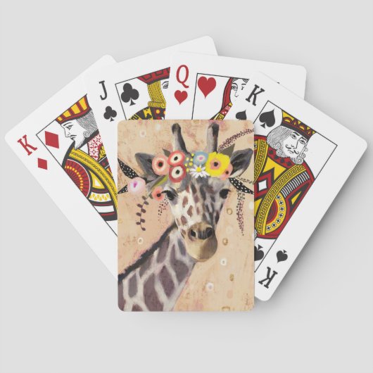 Jeu De Cartes Klimt Giraffe | Couronne De Fleurs (dos)
