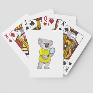Jeu De Cartes Koala à Tennis avec raquette de tennis