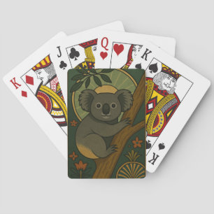 Jeu De Cartes Koala ornemental en Mandala botanique