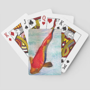 Jeu De Cartes Kohaku Koi poisson japonais aquarelle art
