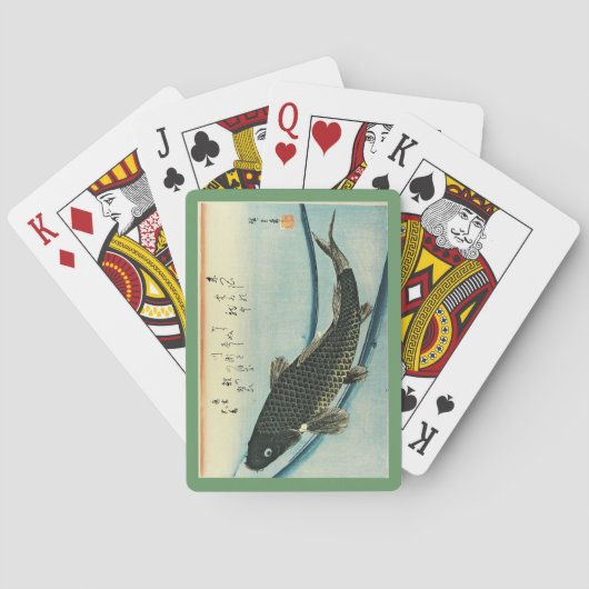 Jeu De Cartes Koi (Carp) - Impression de poisson japonais de Hir (dos)