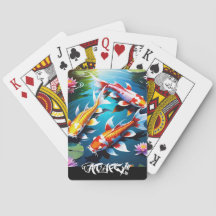 Koi Fish Jouer Des Cartes
