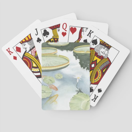 Jeu De Cartes Koi Pond Reflection with Fish and Lilies (dos)