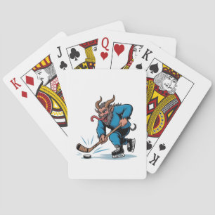 Jeu De Cartes Krampus effrayant jouant au hockey sur glace de No