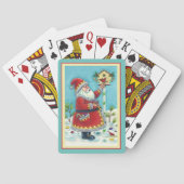 JEU DE CARTES KRIS KRINGLE ALIMENTER LES OISEAUX REDBIRÉS, NOËL (dos)