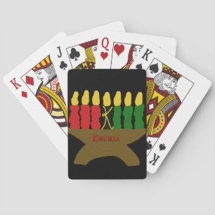 Jeu De Cartes Kwanzaa Art Design 1920 avec texte rouge