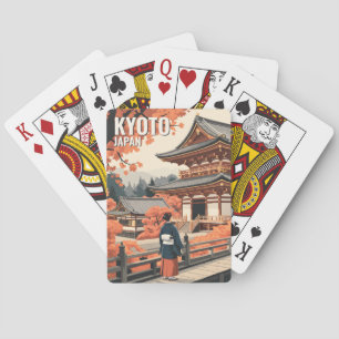 Jeu De Cartes Kyoto Japon Voyage Automne Temple Rétro Personnali