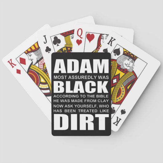 Jeu De Cartes La bible révèle qu'Adam était Noir (dos)