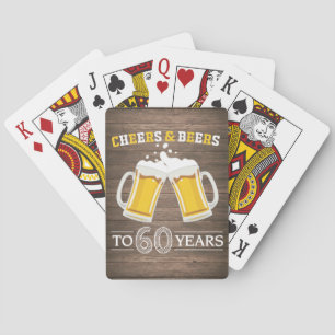 Jeu De Cartes La bière et la bière rustiques à 60 ans