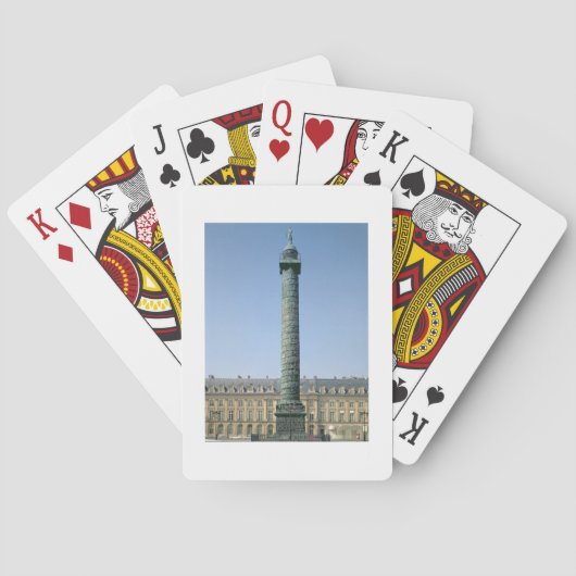 Jeu De Cartes La colonne de Vendome, avec des bas-soulagements (dos)