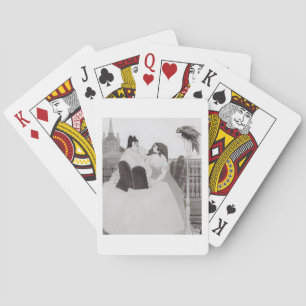 Jeu De Cartes La dame à la table de dressage (encre et lave)
