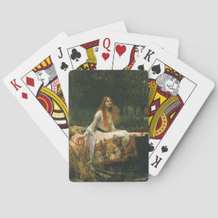 Jeu De Cartes La Dame de Shalott dans un bateau par John William