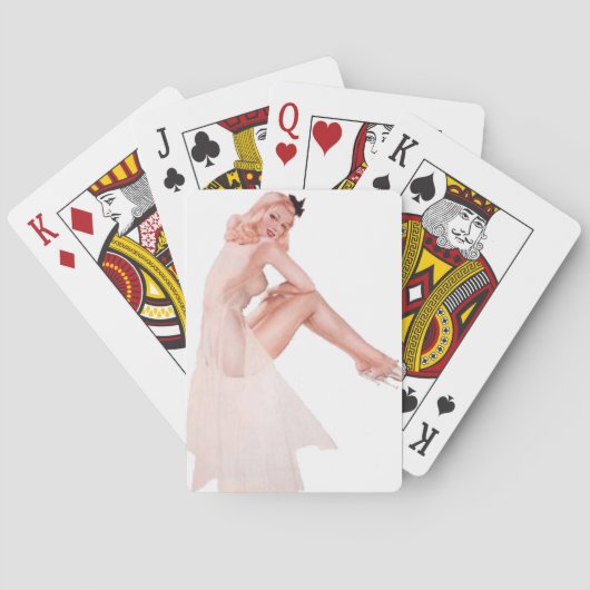 Jeu De Cartes La Dame En Rose (dos)