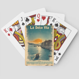 Jeu De Cartes . La Dolce Vita - Inspiré par les affiches des ann