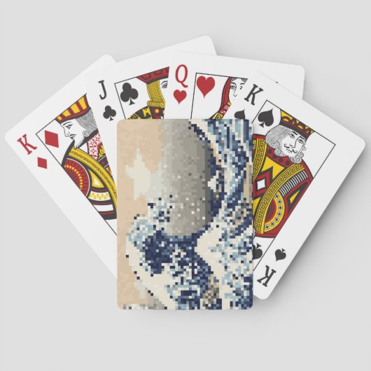 Jeu De Cartes La Grande vague au large de Kanagawa 8 bits Pixel  (dos)