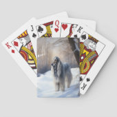 Jeu De Cartes La Hanche Afghane Laisser Neige Noël (dos)