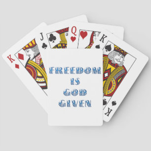 Jeu De Cartes La liberté est donnée par Dieu, bleu