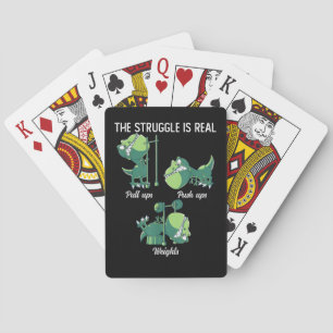 Jeu De Cartes La lutte est vraiment drôle dinosaure T-Rex Gym