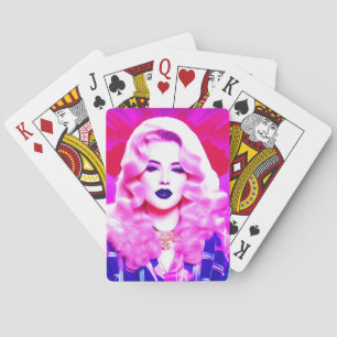 Jeu De Cartes La magie du glamour d'un baiser soufflé bleu