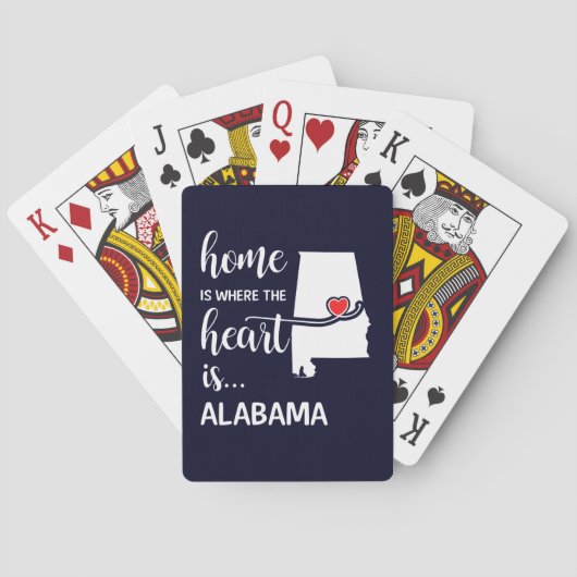 Jeu De Cartes La maison de l'Alabama est le coeur (dos)