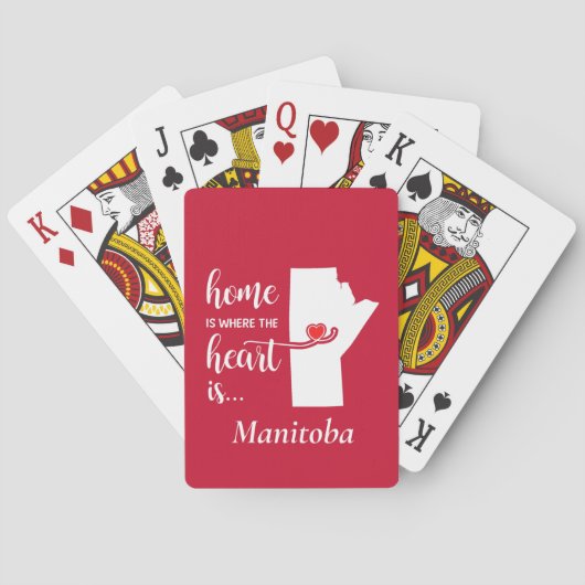 Jeu De Cartes La maison du Manitoba est le coeur. (dos)