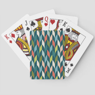 Jeu De Cartes La moitié du siècle Teal moderne et motif de