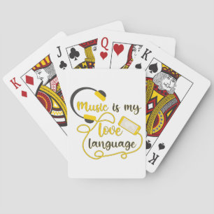 Jeu De Cartes La musique est ma langue d'amour phrase romantique