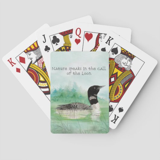 Jeu De Cartes La nature de dingue d'aquarelle parle l'appel de (dos)