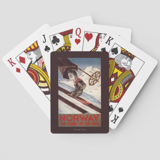 Jeu De Cartes La Norvège - la maison du ski (dos)