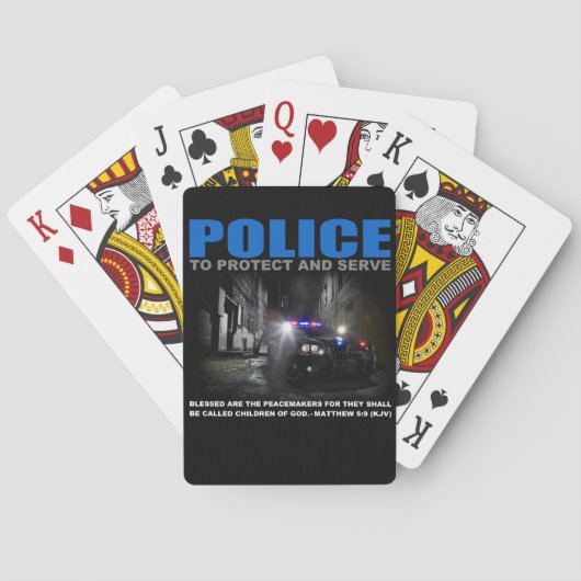 Jeu De Cartes La police se protège et sert (dos)