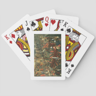 Jeu De Cartes La prise de Constantinople (huile sur toile)