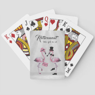 Jeu De Cartes La retraite nous va bien ! Flamant rose chic et cl