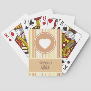 Jeu De Cartes La rétro crème et Tan ont piqué des Valentines de