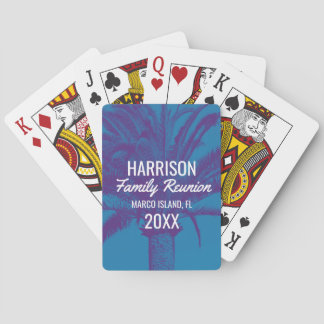 Jeu De Cartes La Réunion de famille tropicale de plage