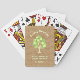 Jeu De Cartes La Réunion de famille verte rustique mignonne