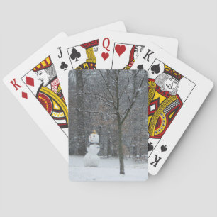 Jeu De Cartes La scène de neige hivernale du voisin