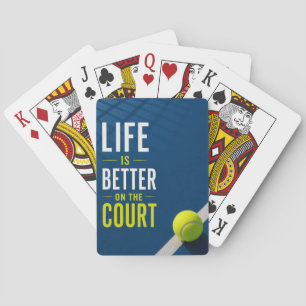 Jeu De Cartes La vie de tennis est meilleure sur le court de ten