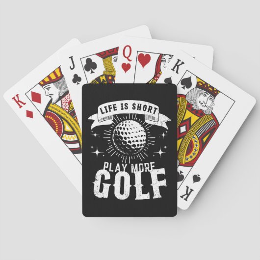 Jeu De Cartes La vie est courte. Jouer Plus Golf (dos)