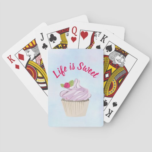 Jeu De Cartes La vie est du gâteau rose doux (dos)