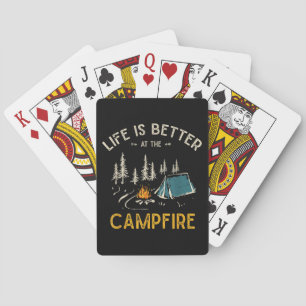 Jeu De Cartes La vie est meilleure au feu de camp drôle campeur