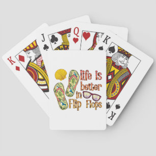 Jeu De Cartes La vie est meilleure en tongs   Vibes d'été