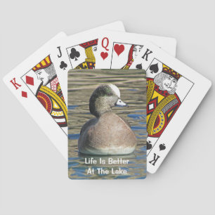 Jeu De Cartes La Vie Est Mieux Le Lac Américain Wigeon Wild Bird