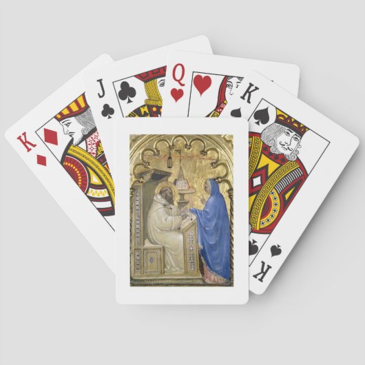 Jeu De Cartes La Vierge apparaissant à Saint Bernard, détail d'u (dos)