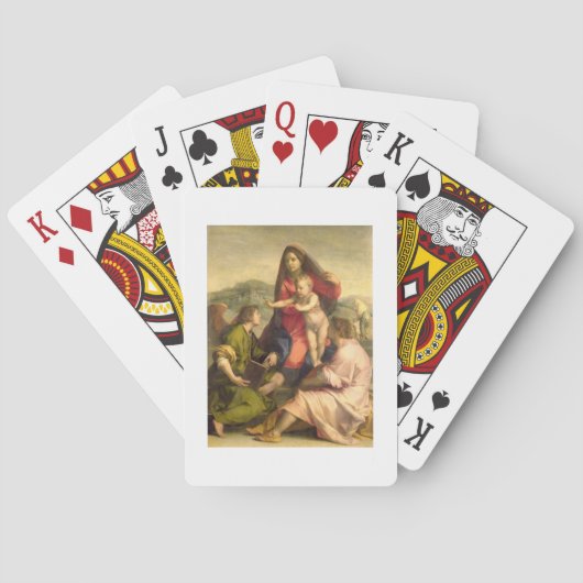 Jeu De Cartes La Vierge et l'Enfant avec un Saint et un Ange, c. (dos)