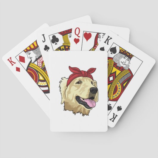 Jeu De Cartes Labrador avec Bandana (dos)
