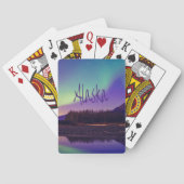 Jeu De Cartes Lac Alaska Northern Lights Mountains (dos)