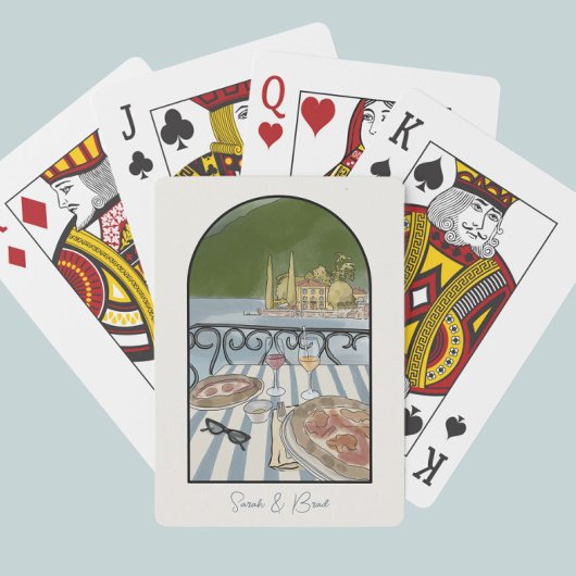 Jeu De Cartes Lac de Côme Italie Faveurs de mariage.