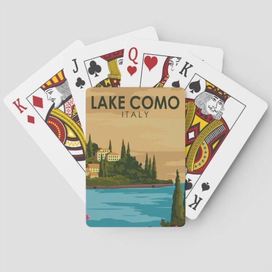 Jeu De Cartes Lac de Côme Italie Vintage (dos)
